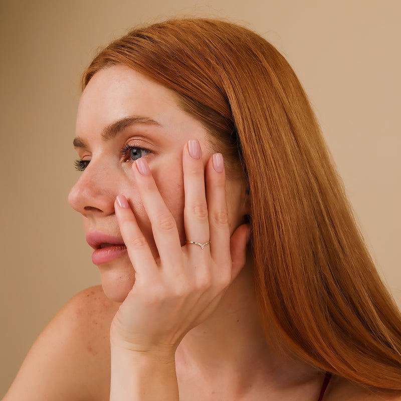 april birthstone gold band