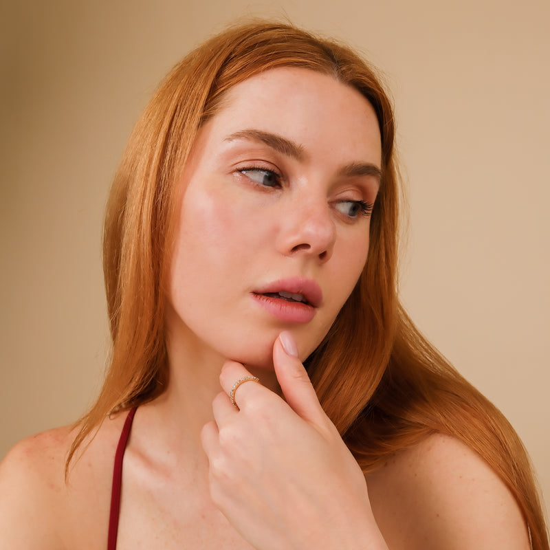 handcrafted solid gold band