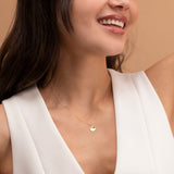 petite diamond custom initial necklace