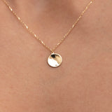 personalized solid gold pendant choker