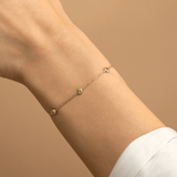 natural green peridot dainty bangle