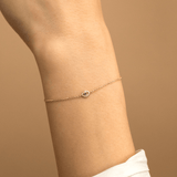 minimalistic design handcrafted evil eye bracelet