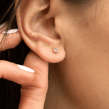 petite february birthstone earrings