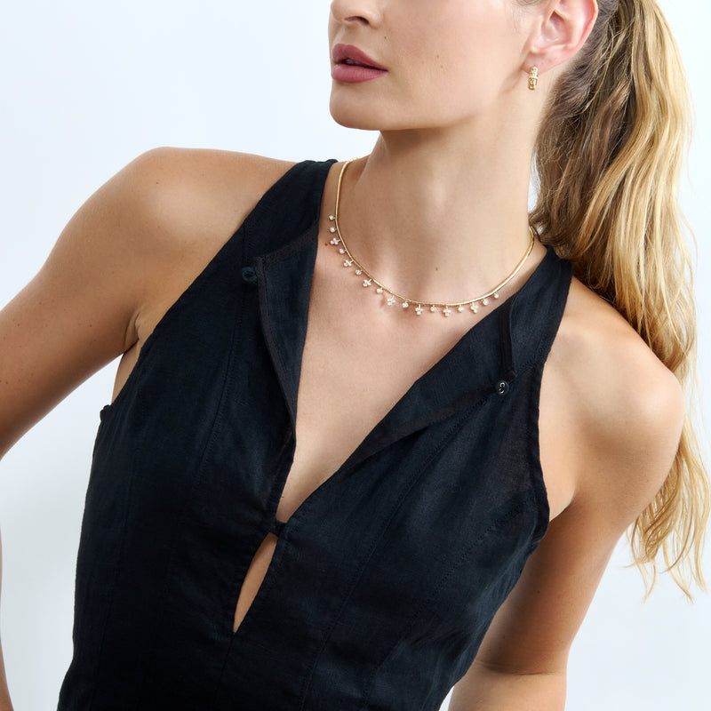 alternating diamond necklace gift for her