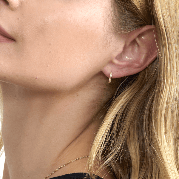 Pink Sapphire Huggie, Kioko