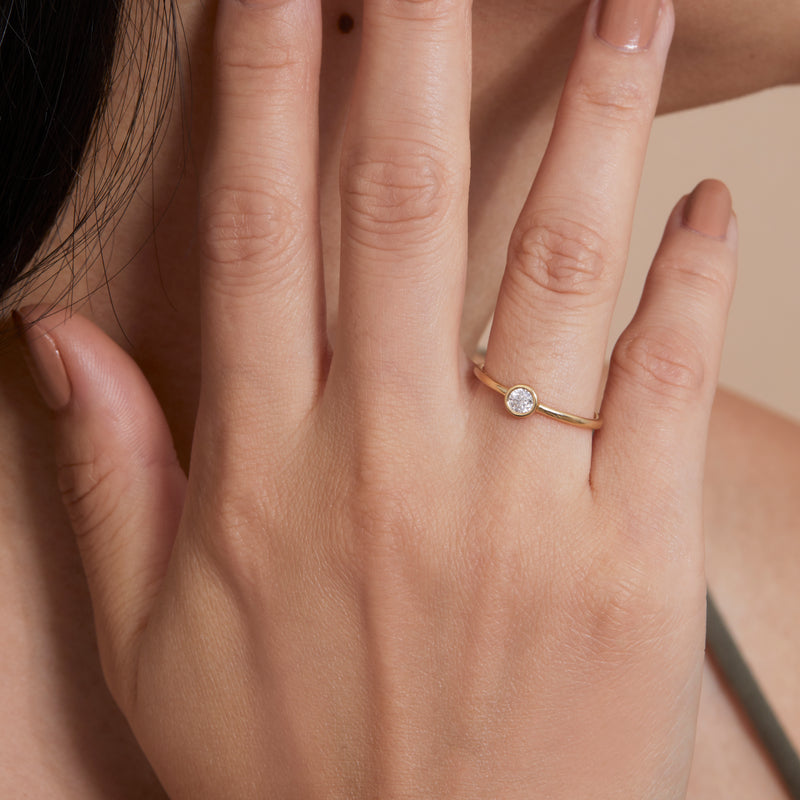 Solitaire Diamond Engagement Ring, Susie