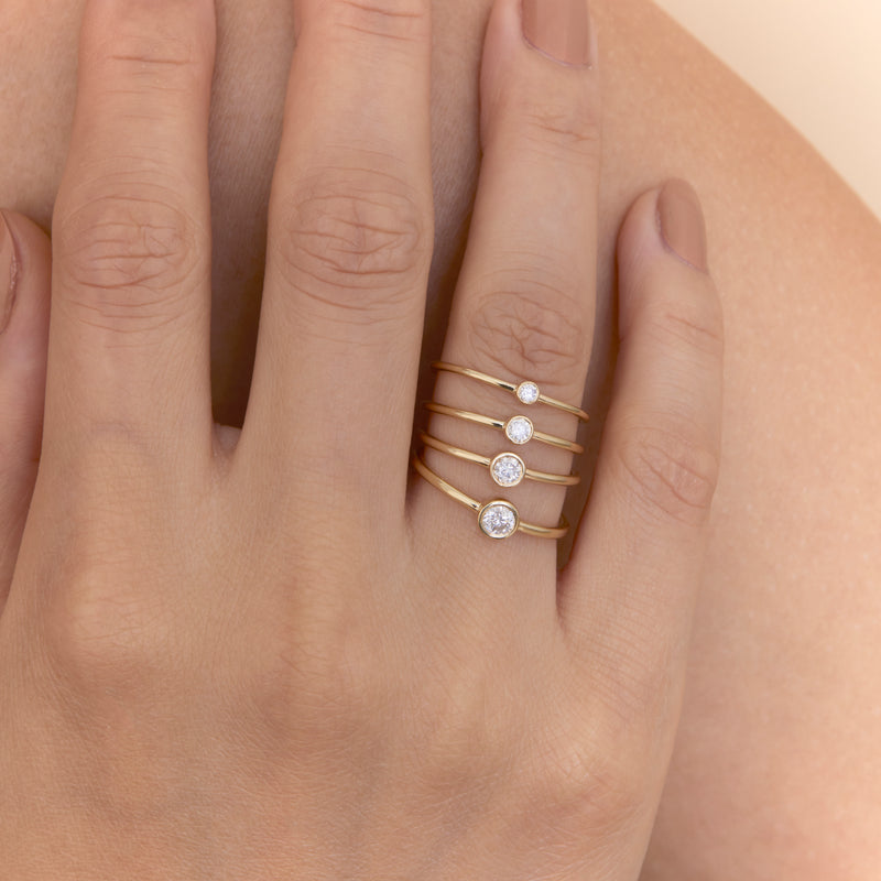 Solitaire Diamond Engagement Ring, Susie