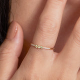 Natural Peridot and Diamond Ring, Jamie