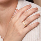 Solitaire Diamond Wedding Band, Violet