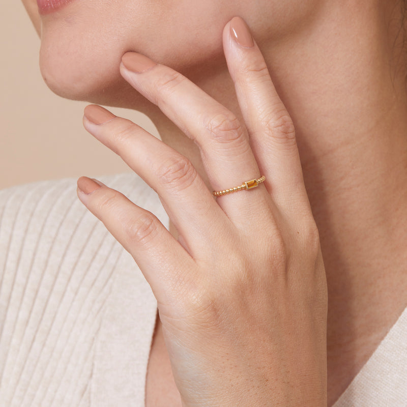 Beaded Citrine Ring, Remi