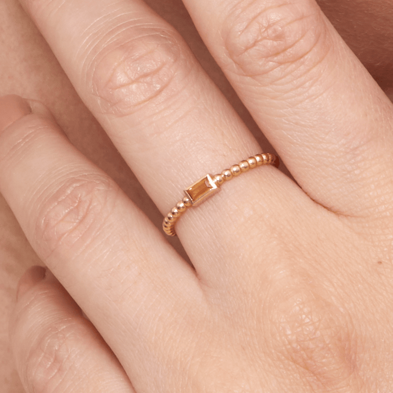 Beaded Citrine Ring, Remi