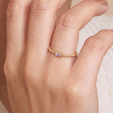 Beaded Moonstone Ring, Remi