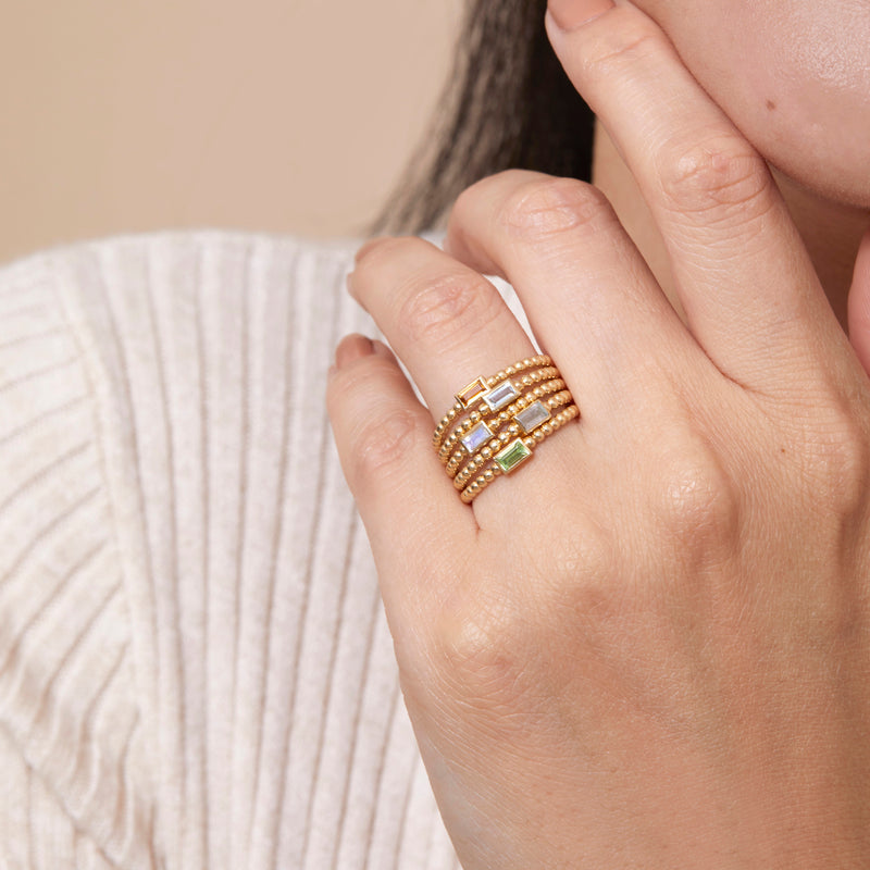 Beaded Citrine Ring, Remi