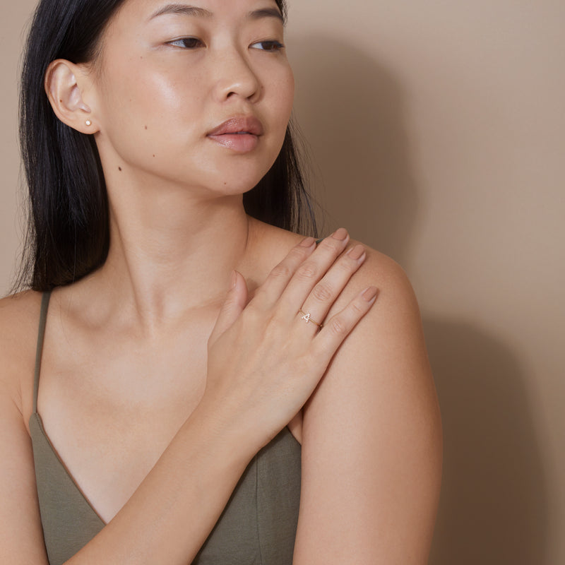 Mini Diamond Initial Ring, Shonda