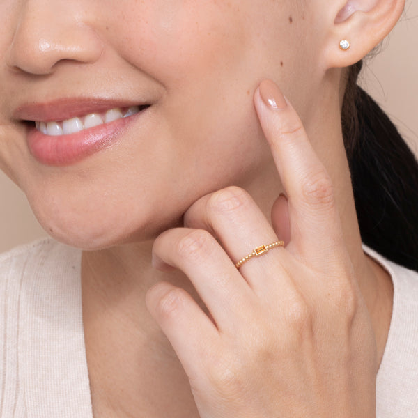 Beaded Citrine Ring, Remi