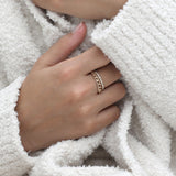 Cuban Chain and Diamond Eternity Rings