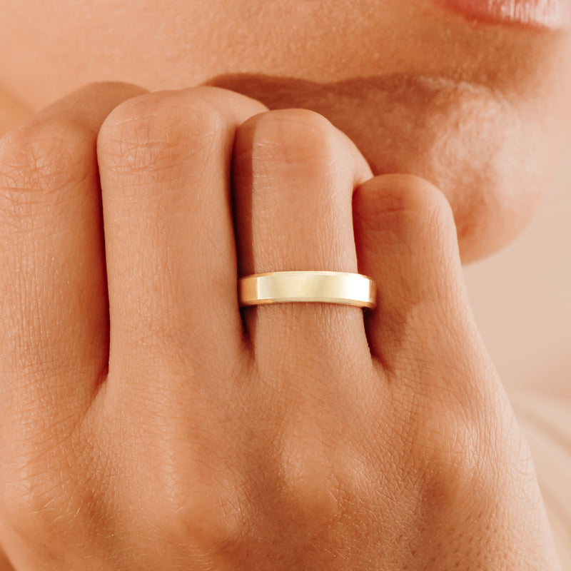 High Polished Beveled Edges Band