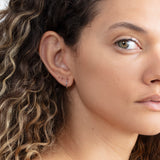 Blue Sapphire Huggie Hoop Earrings, Azuletta