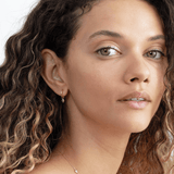 Marquise Emerald Charm Huggies, Fia