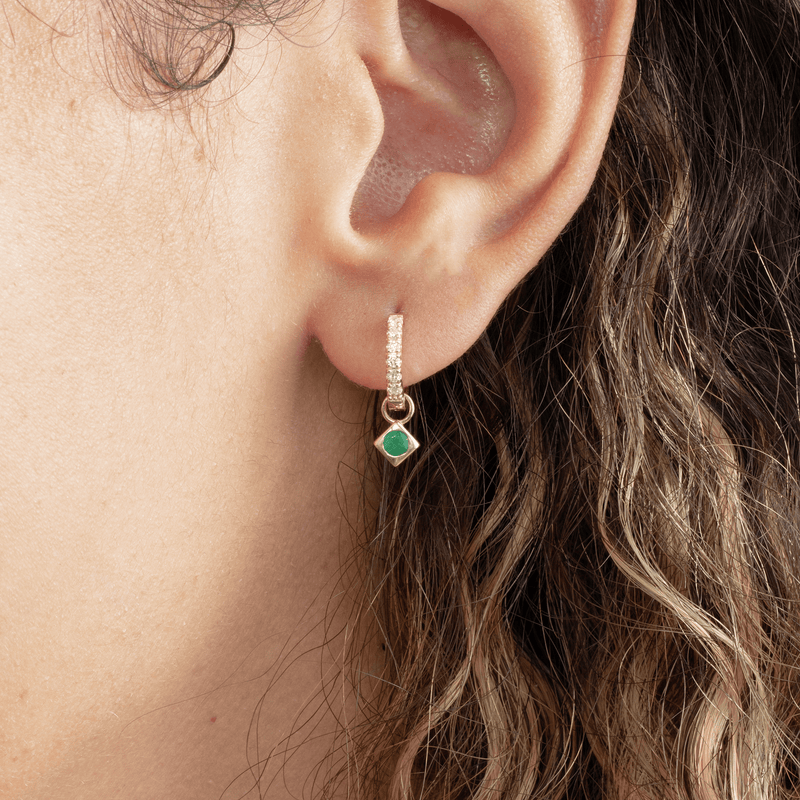 Diamond Huggies & Gemstone Charms, Isla