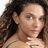 Mini Capital Letter Solid Gold Studs, Ivory