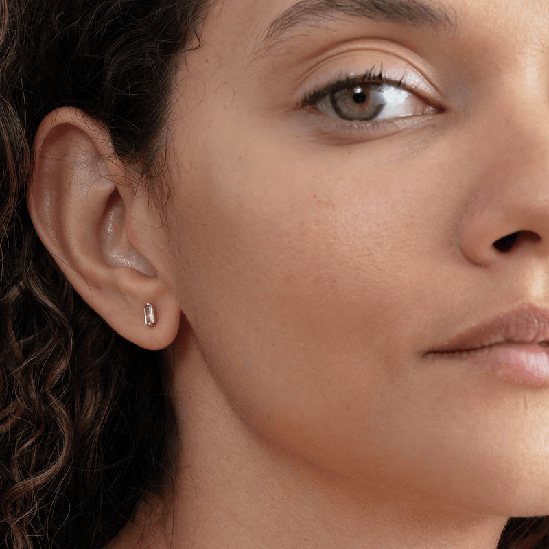 Peridot Baguette Stud Earrings, Lupita