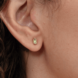 Peridot Baguette Stud Earrings, Lupita