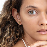 18k gold peridot stud earring