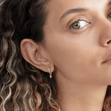 Marquise Diamond Charm Huggies, Fia