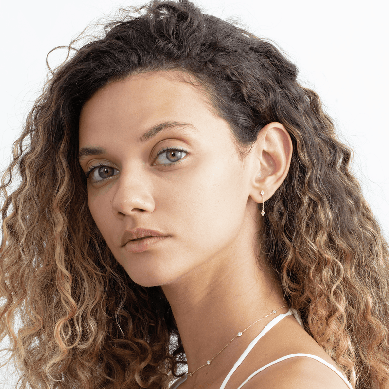 Diamond Clover Drop Earrings, Damaris