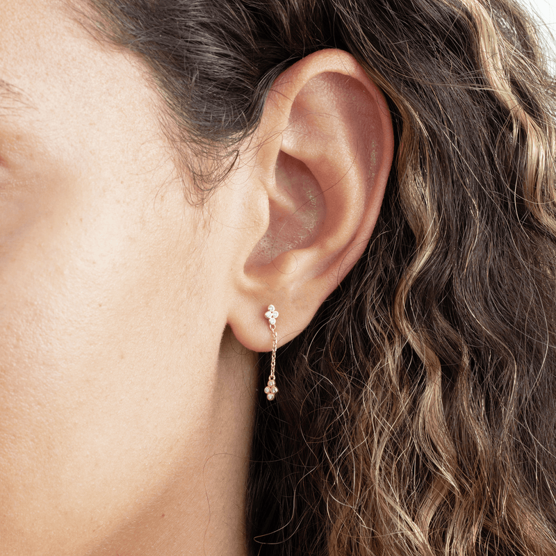 Diamond Clover Drop Earrings, Damaris