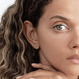 Curved Diamond Bar Studs, Ava