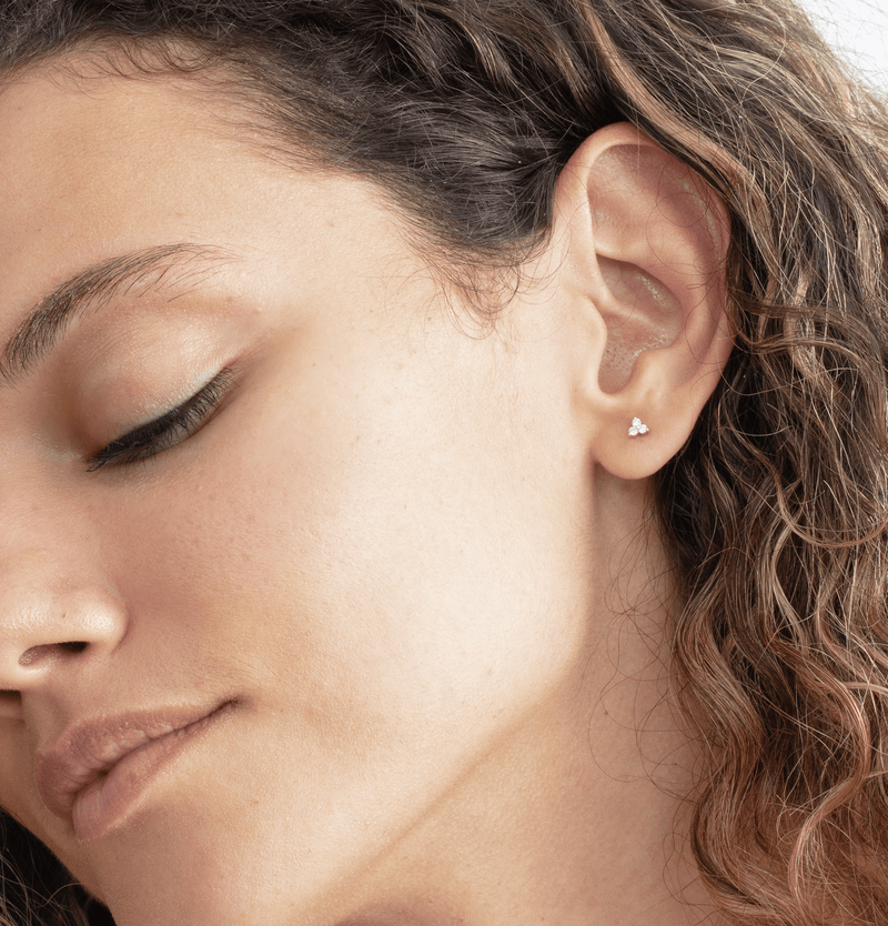 Triple Diamond Stud Earrings, Amy