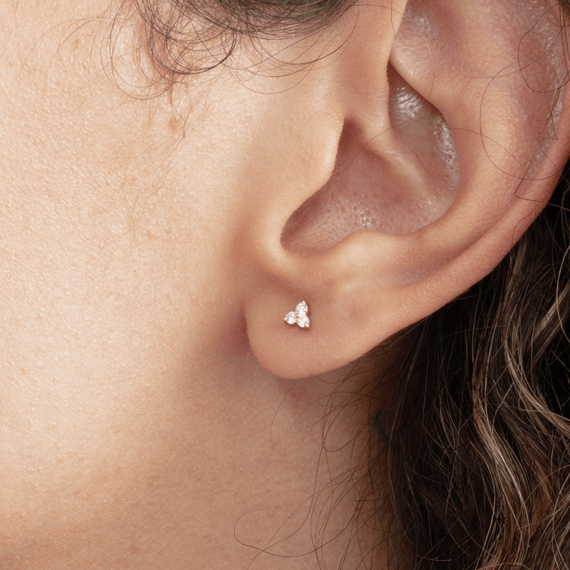 Triple Diamond Stud Earrings, Amy