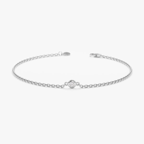 White Gold Bezel Diamond Bracelet