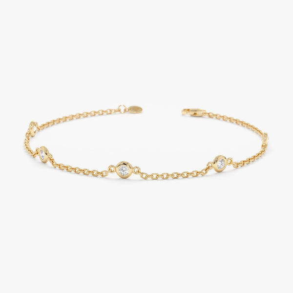 Natural Diamond By the Yard Bracelet