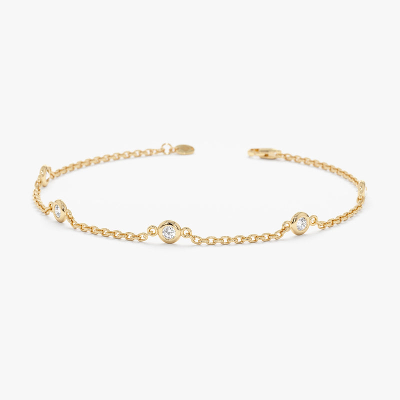 Natural Diamond By the Yard Bracelet