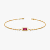 yellow gold handmade natural ruby