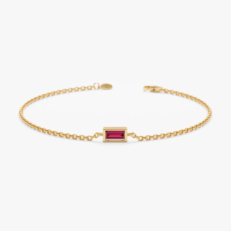 yellow gold handmade natural ruby