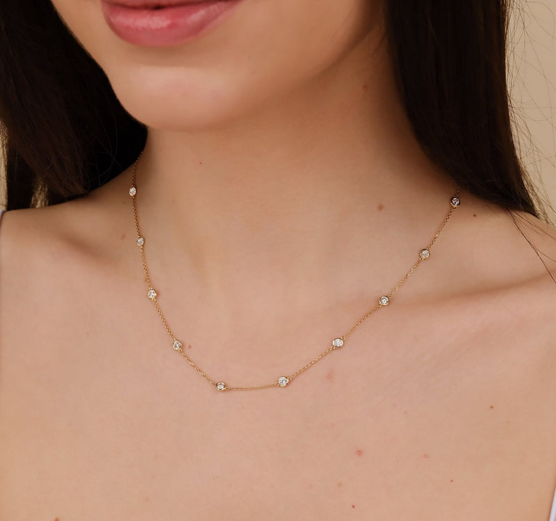 april birthstone diamond gift ten diamond bezel by the yard necklace for her