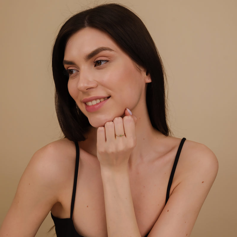 petite solid gold stacking ring