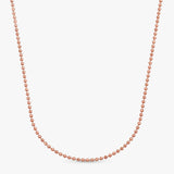 handcrafted 14k solid Rose Gold Ball Chain necklace