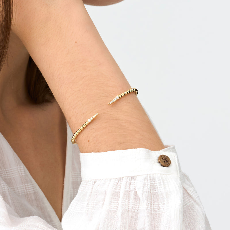 Diamond Open Cuff Bangle, Junia
