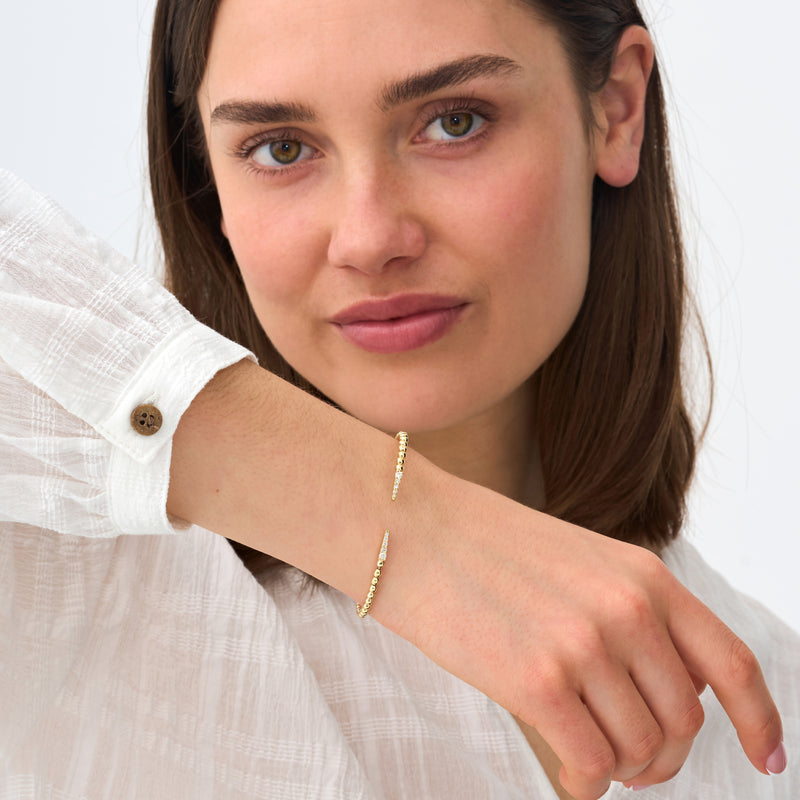 Diamond Open Cuff Bangle, Junia