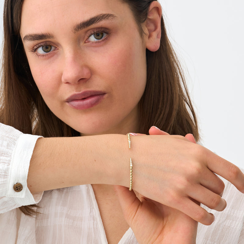 Diamond Open Cuff Bangle, Junia