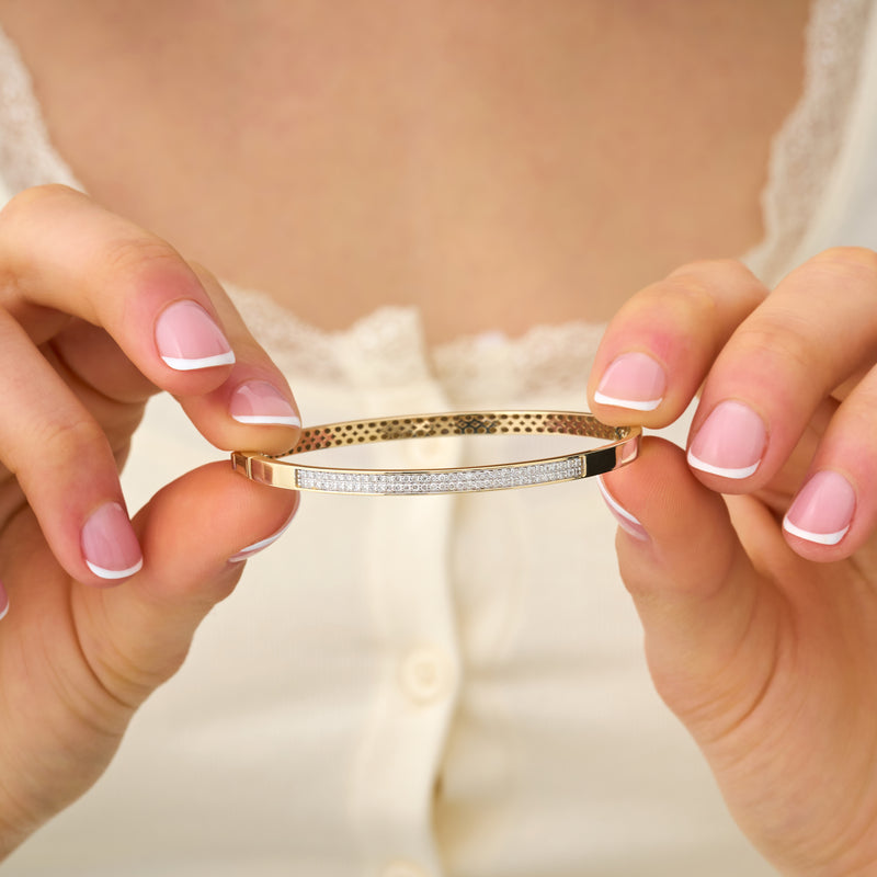 Pave Diamond Bangle, Neria