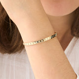 Gold Bangle with Petite Flowers, Aveline