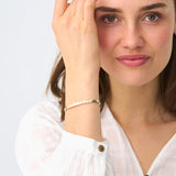 Gold Bangle with Petite Flowers, Aveline