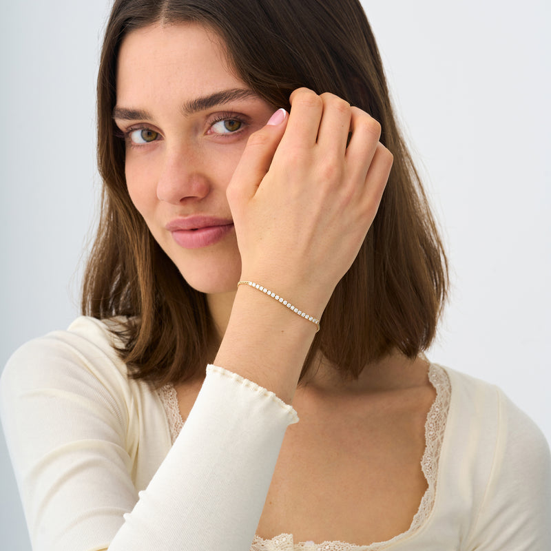 Lab Grown Diamond Cuban Chain Bracelet, Kaelis