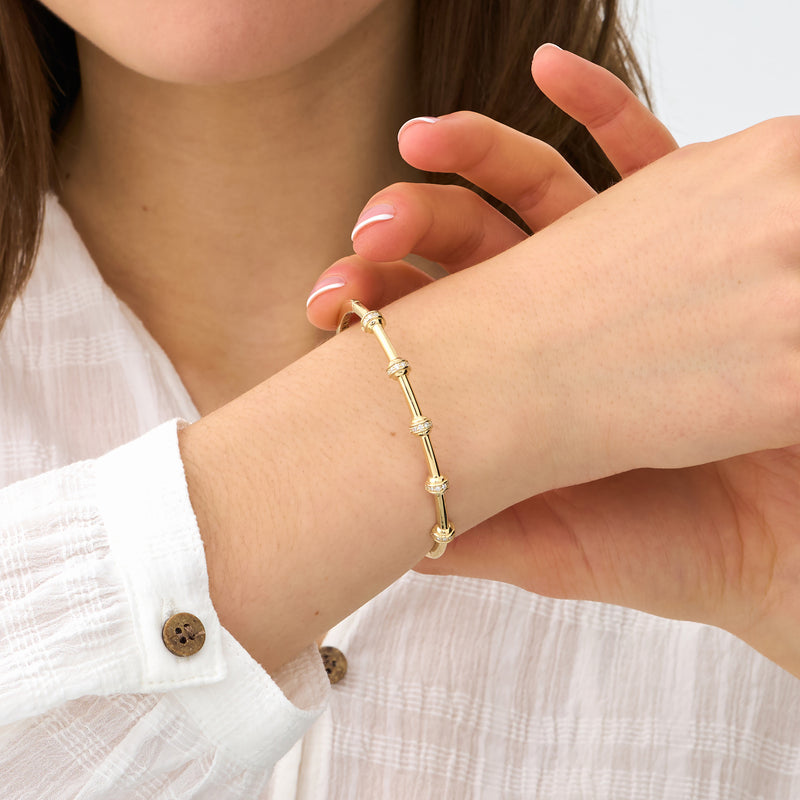 Lab Diamond Accent Bangle, Taissa